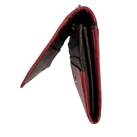 LOEWE Red Leather Bifold Wallet - Picture 5 of 11